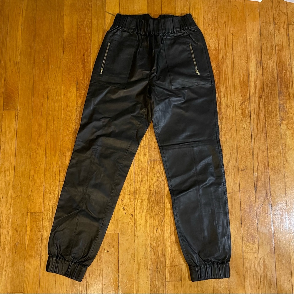 Christian Siriano soft leather pants
